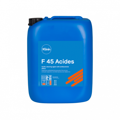 F 45 Acides Кислотное моющее средство с антибактериальным эффектом F 45 Acides Кислотное моющее средство с антибактериальным эффектом